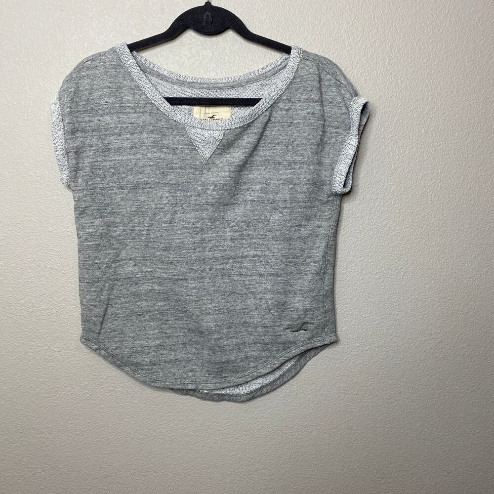 Hollister Gray Scoop Neck Cropped Top Size XS
